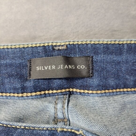 Silver Jeans Co. Womens Suki Skinny Crop Jeans‎ 31 Blue Curvy Mid-Rise NWT Vibe - Picture 3 of 13